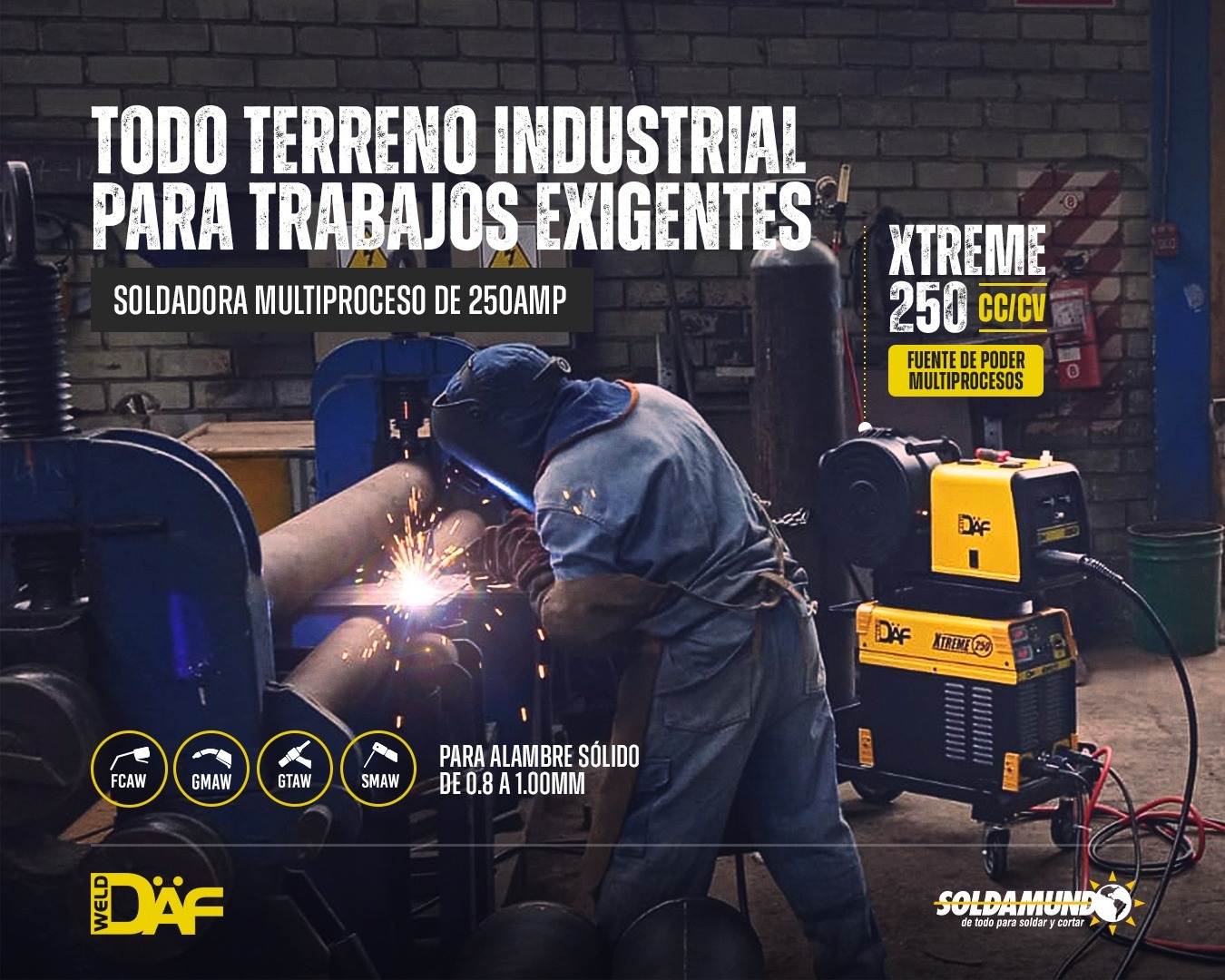XTREME 250 PARA ALAMBRE SOLIDO 1.0 SOLDADURA INDUSTRIAL LIVIANA